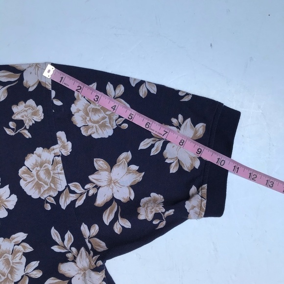 Tommy Hilfiger Blue Tropical Short Sleeve Polo L - Picture 8 of 16